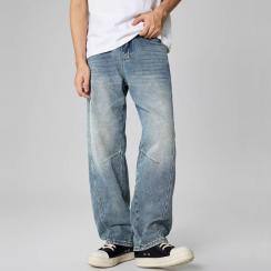 2 Prs Loose Mens Straight Leg Jeans