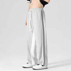 Mens Casual Spring Wide Leg Straight Sweatpants