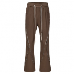 2 Prs Latest New Design Street Flared Zipper Sweat Pant