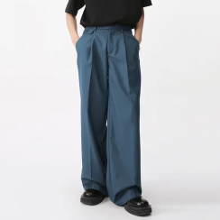 2 Prs Mens Baggy Straight Wide Leg Trousers