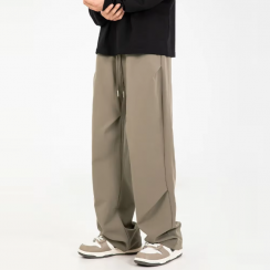 3 Prs Casual Wide Leg Pants Solid Color Drawstring Pants