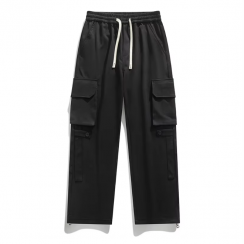 3 Prs Multi Pocket Loose Straight Cargo Pant For Men